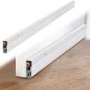 Yaocom 2 Pack 36" Automatic Door Sweep Mechanical Aluminum Drop Down Auto Exterior Door Bottom Seal Surface Mounted, 11/20" W x 36" L x 1-3/8" H, with Neoprene Insert, White