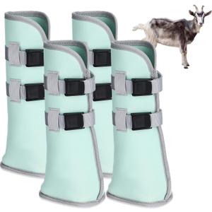 Hillban 4 Pcs Goat Hoof Boots Protective Shoes for Sheep Ovine Hooves Care Treatment Boot Goats Supplies Treatment for Sheep's Hooves, Foot Sores and Foot Rot, 28 cm (H) x 12 cm (W)