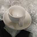 Maxdot 10 Set 2.7 OZ Porcelain Espresso Cups with Saucers White Ceramic Coffee Cups and Saucers Cappuccino Mug Latte Cup for Cafe Mocha Barista Coffee Shop