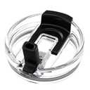 2-in-1 Replacement Lid Press-In Leakproof Flip Straw & Sip Top, Compatible for Yeti 30oz/35oz/42oz Tumbler Lids, Fit for Hydraflow/Hydrapeak 40oz and REDUCE 40oz/50oz Tumblers (Black)