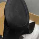 Lvemas Womens Chunky Stacked Heel Ankle Boots Pointed Toe Booties Slip On Ribbed Knit Sock Boot, Black, 9