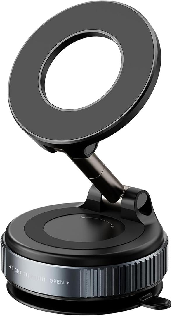 MARUVI 360° Adjustable Car Phone Mount，2400gf Magnetic Power,Phone Holders for Your Car for iPhone 17 Pro Max 16 15 14 13 12 Air Plus, Carbon Fiber