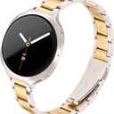 WIPALOR Slim Metal Band for Samsung Galaxy Watch 8 Band 40mm 44mm/Galaxy Watch 8 Classic 46mm for Women, Thin Stainless Steel Dressy Replacement Bracelet for Samsung Galaxy 8 Watch band-Starlight/Gold