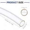 uxcell PVC Tubing, 18mm ID x 23mm OD - 10 Feet Long Clear Vinyl Water Pipe, Lightweight Plastic Flexible Water Pipe for Aquaponics, Air Hose, Irrigation