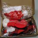 Shihanee 4 Pcs Santa Cap for Dog Christmas Scarf Set for Medium Large Dogs Santa Costume Adjustable Reindeer Antler Buffalo Check Hat with Scarf Winter Holiday Pet Christmas Costume Outfits