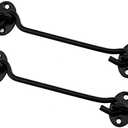 Pack of 2, Barn Door Latch,Ulifestar 6 Inch Heavy Duty Stainless Steel Gate Latch Lock,Cabin Hook Eye Latch Hook with Mounting Screws for Window,Sliding Door,Back Gate,Closet Doors,Front Porch,Fence,2 Pack