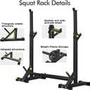 CANPA Adjustable Squat Rack Stand Multi-Function Barbell Rack Weight Lifting Gym Dumbbell Racks Home Gym Bench Press Rack Dumbbell Racks Stands 600Lbs