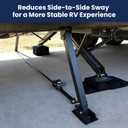 RV I-Beam Mount Stabilizer Heavy-Duty Aluminum, Adjustable 17''-35'', Anti-Sway Camper Jack Essentials Accessories for Travel Trailer and Fifth Wheel