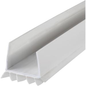 M-D Building Products Vinyl Cinch U-Shape Door Bottom Seal, Slide-On Weatherstripping Draft Stopper, Easy to Install, Fits 36 x 1-3/4 Doors, Fills 3/8- 3/4 Gaps, 43336, White