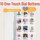 Big Button Phone for Seniors, Uvital Senior Landline Phones for Elderly with 10 One-Touch Dialing Big Buttons, Corded Landline Telephone with SOS Emergency Button, Replaceable Photo, Adjustable Volume