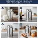 Stainless Steel Milk Can, 1.32 Gallon Milk Bucket with Sealed Lid Milk Jug Large Capacity Milk Pail, Milk Jug Goat Milking Supplies