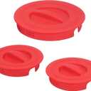 3 Pack Silicone Replacement Lids, Respectively Fits Pyrex 1-Cup, 2-Cup & 4-Cup Tempered Glass Liquid Measuring Cups, Reusable & Food-grade Silicone, Dishwasher & Microwave Safe