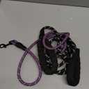 2 Pack Dog Leash, 4/5//6 FT Heavy Duty Nylon Rope Pet Leashes with Comfortable Padded Handle, Reflective Dog Leashes for Small Medium and Large Dogs (5FT-3/8,Black/Purple)