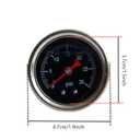 2 x Fuel Pressure Gauge 0-30 Psi, 1.9 Black Dial, 1/8 NPT Back Mount, Stainless Steel Case, Glycerin Filled Gauges for Water Oil Air Pressure Test