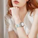 V-MORO Resin Bands Compatible with Apple Watch Series 11/10/9/8/7 Band 45mm 46mm Starlight Buckle Lightweight Fashion Strap Bracelet for iwatch Series SE/6/5/4/3/2/1(Bonbon Rainbow,42/44/45/46/49mm)