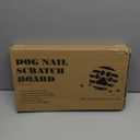 Solid Bamboo Dog Nail Scratch Board  5 Adjustable Angles for Trimming & Filing  Includes Clip-On Silicone Treat Pouch for Training