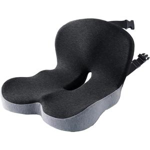 Premium Car Cushions for Driving Versatile Seat Cushion for Truck Driver& Office Chair, Memory Foam Driver Seat Cushion with Back Support & Non-Slip Basewith Adjustable Strap