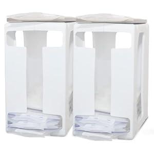 Nurse & Nourish 2 Pack Breast Milk Storage Tower - Convenient Storage for Milk Freezer Bags - Efficiently Store in Freezer Organizer Tower Breast Storing Containers for Up to 120oz