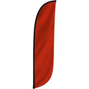 LookOurWay Feather Flag Banner - 12 Feet Tall Advertising Flags for Outdoor Business and Events Promotion - Swooper Flag Only - Solid Color Flags - Red (10M1200067)