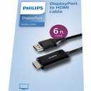 Philips 6' Display Port to HDMI Cable - Black