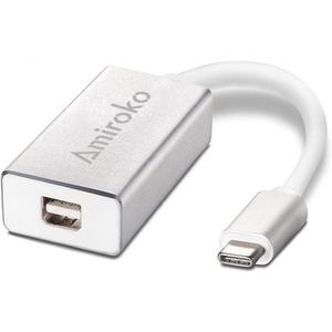 USB-C to Mini DisplayPort Adapter, USB 3.1 Type C to Mini DP Adapter Support 4K, 1080P Compatible with MacBook Pro, MacBook 12", Alienware, to LED Cinema Display/Dell Monitor etc, Silver