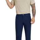 MICHEL ROUEN Mens Polo Shirts Heather Jacquard/Print/Striped Performance Moisture-Wicking Casual Collared Golf Shirts for Men (L)