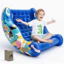 Inflatable Sensory Chair for Autistic Kids – Toddler Rocking Chair for Sensory Seeking, ADHD & Calming – Blow Up Crash Pad for Deep Pressure Therapy in Sensory Room, Birthday Gifts for Boys Girls