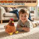 Freetoes Screaming Chicken Plush Toys,Chicken Stuffed Animal for Funny Gag Gifts,Pranks Stuff for Adults,Prank Noise Maker,Funny Dog Squeak Toys Pet Supplies,White Elephant Gifts for Adults