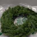 Pre-lit Artificial Christmas Wreath with 60 LED Lights and Timer, Battery Powered - Green 24 Inch