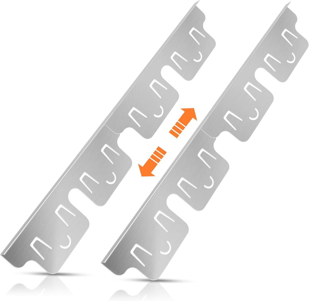 Stove Gap Covers Stainless Steel 2 Pack, Stove Gap Filler, Oven Gap Filler, Range Trim Kit, Stove Guards for Counter Side Gap Kitchen, Adjustable Length 13.8" to 27.5" - Silver