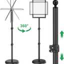 2Pack Sign Holder,8.5x11 inch Telescopic Adjustable Floor Sign Stand - Aluminum Openable Frame, 360 Rotatable, Suitable for Vertical and Horizontal Display - Perfect for Malls, Schools, Restaurants
