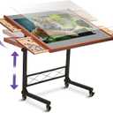 JoyBerri Jigsaw Puzzle Table/Rolling Desk - 1500 Piece Puzzle Board/Portable Jigsaw Tables with Drawers and Legs - Height Adjustable for Adults and Kids