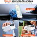 MOZOTER for Samsung Galaxy S25 Ultra Case with Magnetic,[Compatible with MagSafe][12Ft Military Dropproof][2*Screen Protector] Translucent Anti-Slip Back Slim Shockproof Case for S25 Ultra-Clear