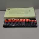 Wireless Keyboard and Mouse Combo, 104 Round Keys Cute Colorful Keyboard and Mouse with Retro Typewriter for PC/Mac/Laptop/Tablet/Computer/Windows Black Red