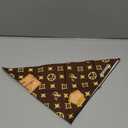 Chewy Vuiton Dog Bandana Designer Fashion Scarf Kerchief for Small Medium and Large Dogs, Funny Parody Gift for Girl or Boy Dog, Soft Durable Fabric, Adjustable Tie-On Style Triangle