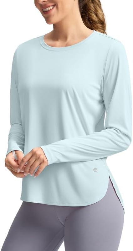 Women's Sun Shirts UPF 50+ Long Sleeve UV Protection Shirt Lightweight Quick Dry Workout Hiking Tops for Women