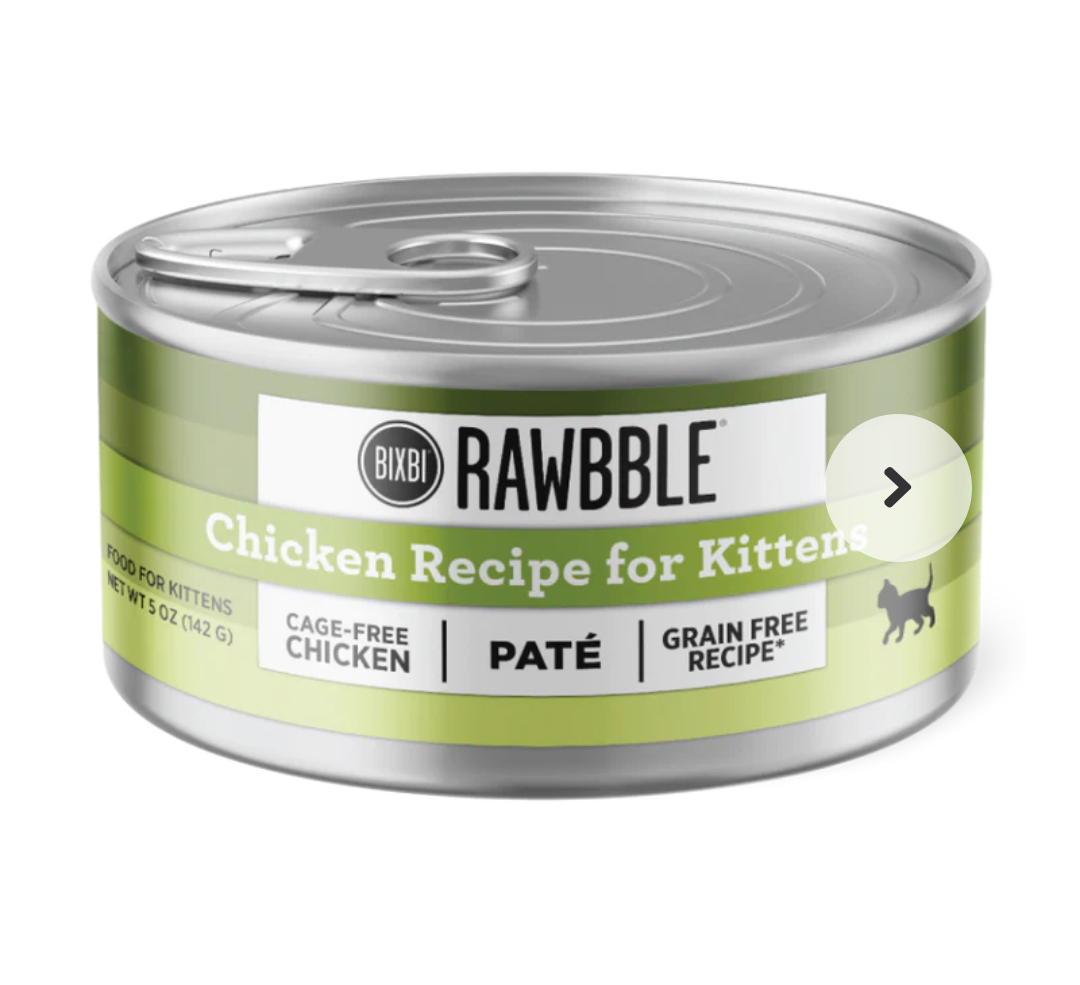 Rawbble® Wet Food for Cats – Chicken Paté for Kittens Recipe 2.75oz set 24 BBD:06-24-25