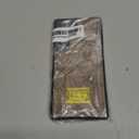 Phone Case for Samsung Galaxy S25 Ultra,Luxury Golden Decoration Corner Soft TPU Bumper Elegant Shockproof PU Leather Protective Back Cover Compatible with Galaxy S25Ultra(Khaki)