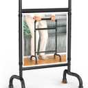 Lightweight Stand Assist & Mobility Aid Cane - Wide 19.6" Iron Base, Adjustable Height 29.7"-39.7", Portable Support for Chair, Bed, Toilet, 600lb Capacity