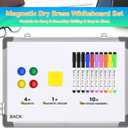 Small Weekly Calendar Dry Erase Whiteboard for Wall, 16" x 12" Magnetic Dry Erase Board, Hanging Double-Sided Whiteboard, Portable Board for List, Kitchen, Planning, Memo, Home, Office
