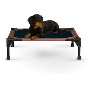 K&H Pet Products Outdoor Elevated Dog Cot, Breathable Cooling Elevated Cot Hammock Pet Bed for Small Dogs, Washable Mesh Cover, Raised Metal Frame, Collapsible, Portable - Small 22 X 17in Chocolate (Small 22"L x 17"W, Chocolate/Black Mesh) K&H Pet Products Outdoor Elevated Dog Cot, Breathable Cooling Elevated Cot Hammock Pet Bed for Small Dogs, Washable Mesh Cover, Raised Metal Frame, Collapsible, Portable - Small 22 X 17in Chocolate (Small 22"L x 17"W, Chocolate/Black Mesh)