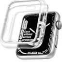 top4cus 38mm Case Soft Flexible Lightweight Anti-Scratch Overall Protective 38mm Iwatch Waterproof Cover Case Shiny Workout Shockproof Bumper Compatible with Apple Watch Series 3/2/1 - Clear