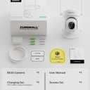 ZUMIMALL 2K 3MP Wired Camera for Home Security, 2.4G/5G WiFi Security Camera Outdoor, 24/7 Recording, AI Motion Detection, Cloud & SD Card Storage, 2-Way Audio, 360 PTZ Auto Tracking, Work with Alexa