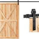 10 FT Sliding Barn Door Hardware Track Kit,Basic J Pulley,Slide Smoothly Quietly,Easy Install (10FT Track Kit for 60" Wide Single Door)