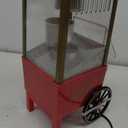Nostalgia Vintage Hot-Air Popcorn Maker Machine - Makes Up to 12 Cups - Oil-Free - Healthier Popcorn - Classic Stand-Up Cart With Wheels - Includes Kernel Measuring Cup - Red