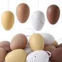 Easter Egg Ornaments Colorful Easter Tree Decor Set 16PCS Shatterproof Decorative Hanging Decorations for Home Tree Spring Bliss or Farmhouse Theme