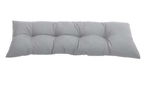 Grey Outdoor Bench Cushion Patio Furniture Chair Cushion Tufted Lounger Seat Cushions for Patio Garden, Size 3' X 16"