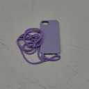 ZTOFERA for iPhone 16E Case with Strap,Crossbody Phone Case with Adjustable Neck Shoulder Lanyard,Soft Silicone Shockproof Protective Phone Cover for iPhone 16E 6.1 inch-Purple