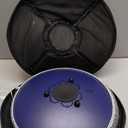 Steel Tongue Drum - 13 Inches 15 Notes Tongue Drum - Hand Pan Drum with Music Book, Handpan Drums Mallets and Carry Bag, D Major (Navy Blue)