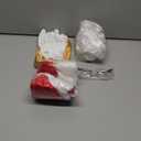 Christmas Santa Costume Set Includes Christmas Santa Hat Beard Wig White Gloves Glasses Present Bag for Xmas Costume